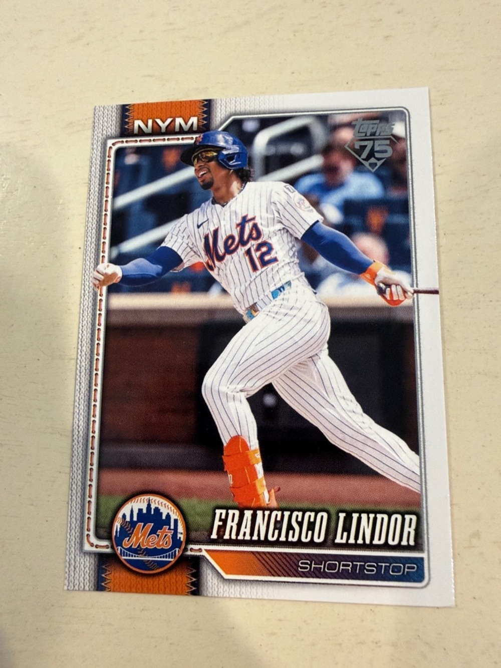 Topps Mets Baseball Card - White, Blue & Orange